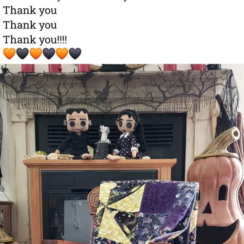 Note from Deb's friend about Halloween Quilt