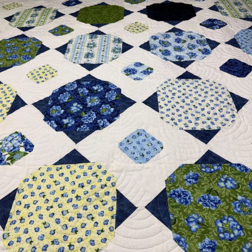Cheryl's Blue and Beige Quilt