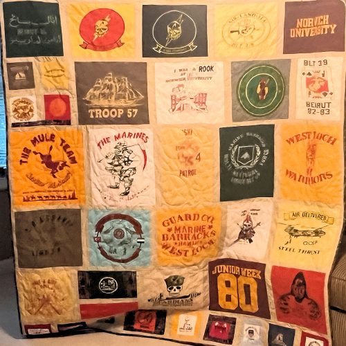 Full view of Chris Mulholland's USMC quilt