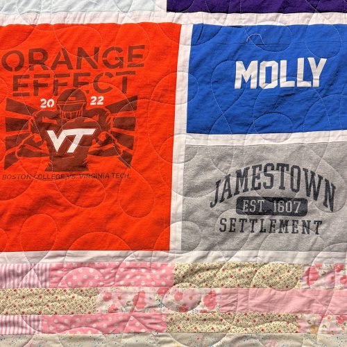Molly's quilt - section closeup