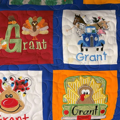 Close up of Grant's Quilt