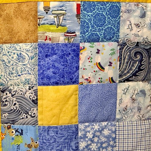 Close up of Janice's quilt