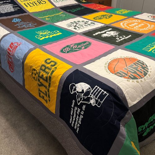 Kelsi's quilt from the side