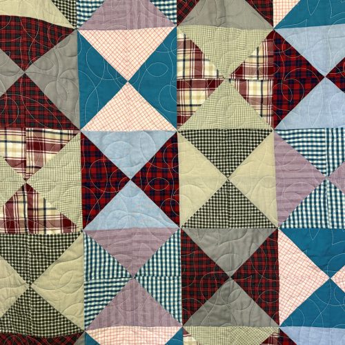 Close up of Jared's quilt