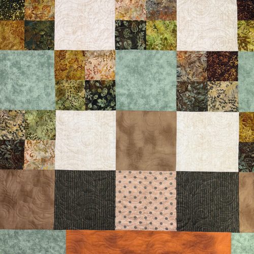 Closeup of Jeff's quilt