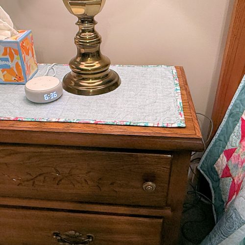 Nightstand with runner