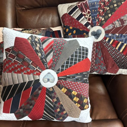Jim's tie pillows