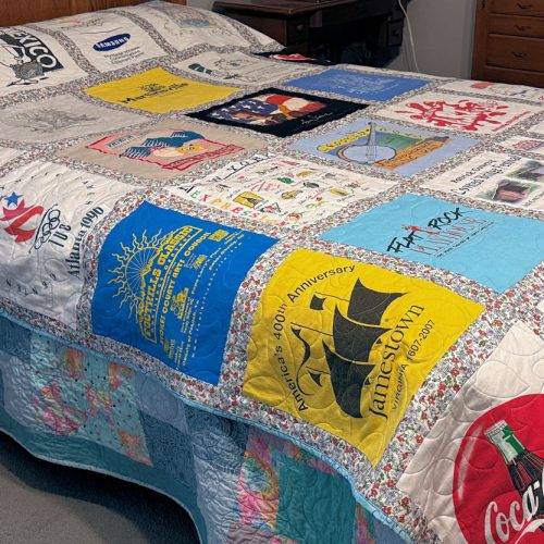 Side view of Carolyns Quilt